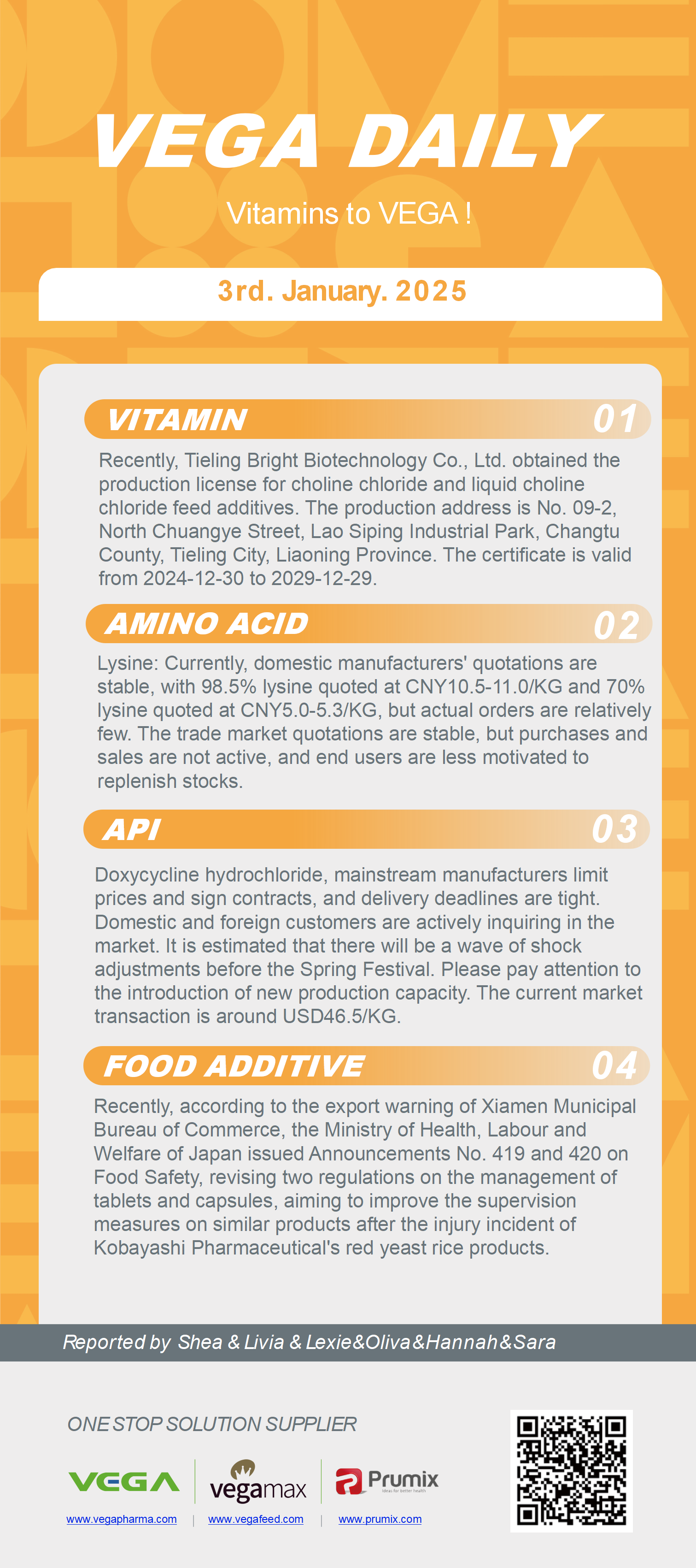 Vega Daily Dated on Jan 3rd 2025 Vitamin Amino Acid APl Food Additives.png